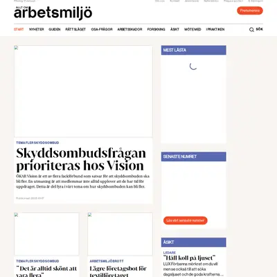 Allt om arbetsmiljö startsida 2025