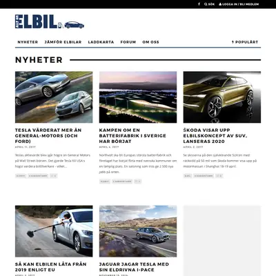 alltomelbil.se startsida 2017