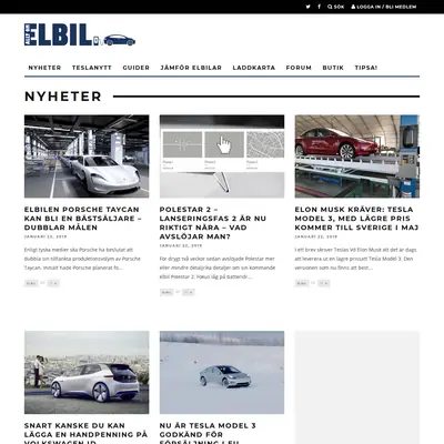 alltomelbil.se startsida 2019