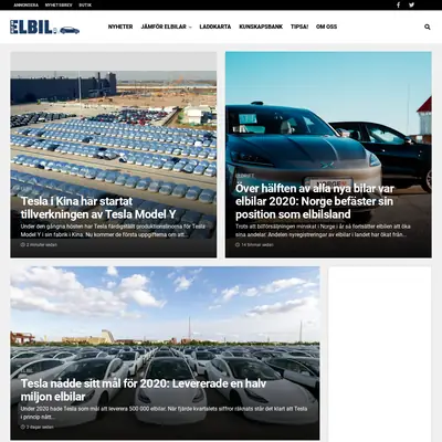 alltomelbil.se startsida 2021