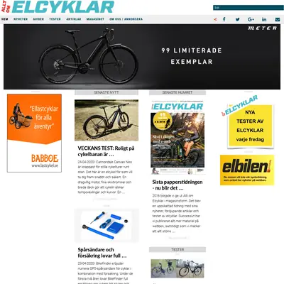 Allt om elcyklar startsida 2020