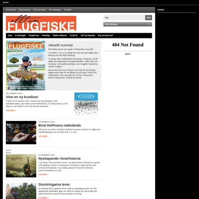 www.alltomflugfiske.se startsida 2013