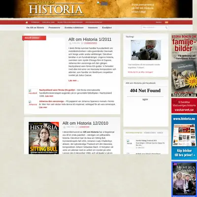 www.alltomhistoria.se startsida 2011