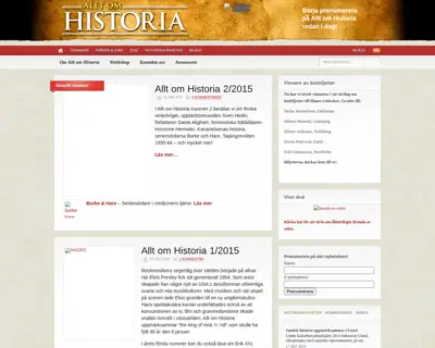 www.alltomhistoria.se startsida 2015