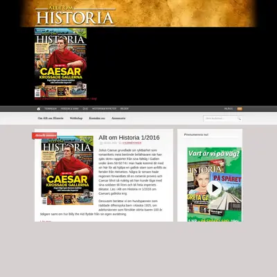 www.alltomhistoria.se startsida 2016
