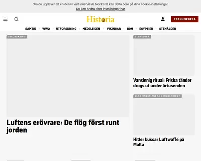 www.alltomhistoria.se startsida 2024