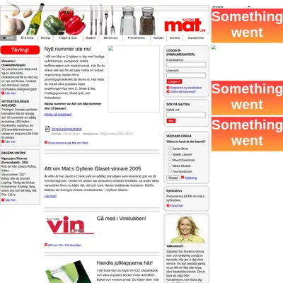 Allt om Mat startsida 2006
