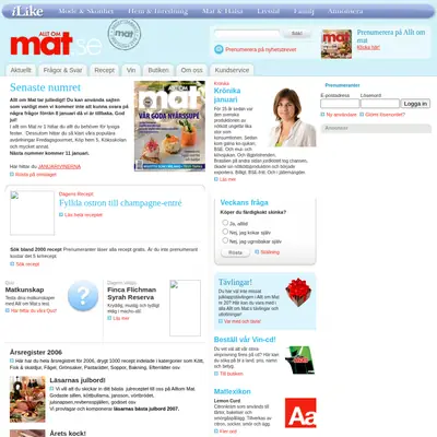 Allt om Mat startsida 2007