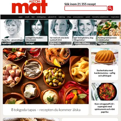 Allt om Mat startsida 2016