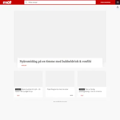 Allt om Mat startsida 2022