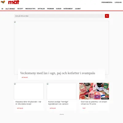 Allt om Mat startsida 2025