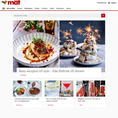 Allt om Mat startsida 2026
