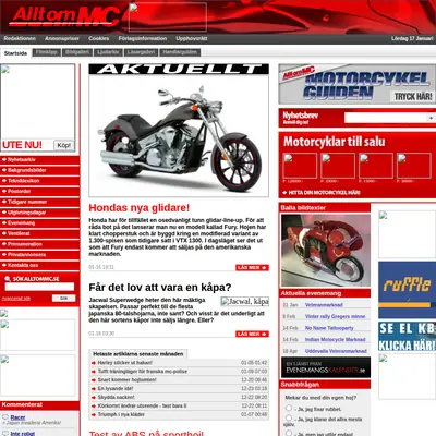 Allt om MC startsida 2009