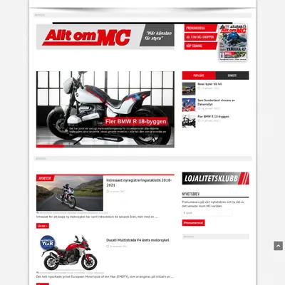 Allt om MC startsida 2022
