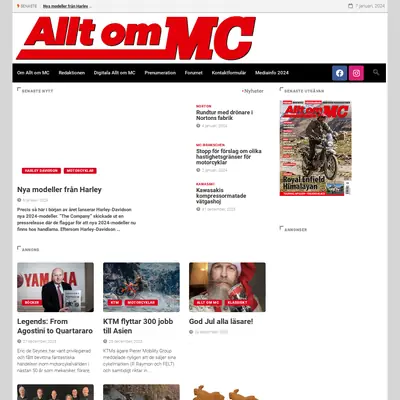 Allt om MC startsida 2024