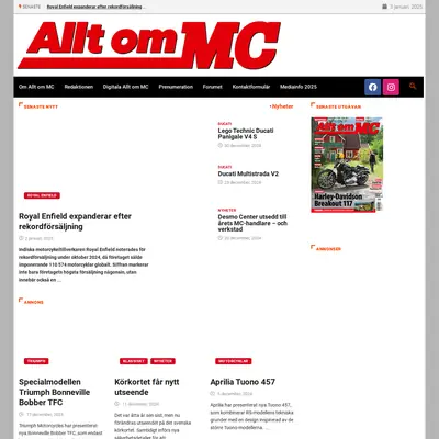 Allt om MC startsida 2025