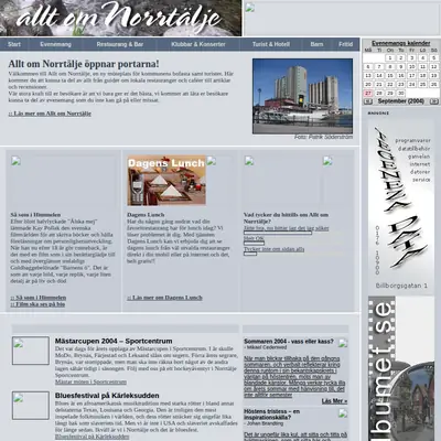 www.alltomnorrtalje.se startsida 2004
