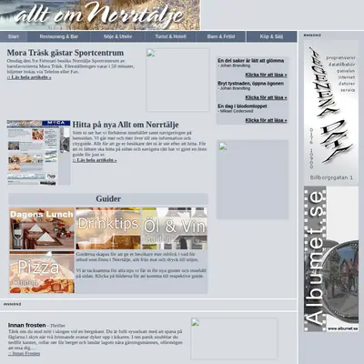 www.alltomnorrtalje.se startsida 2005