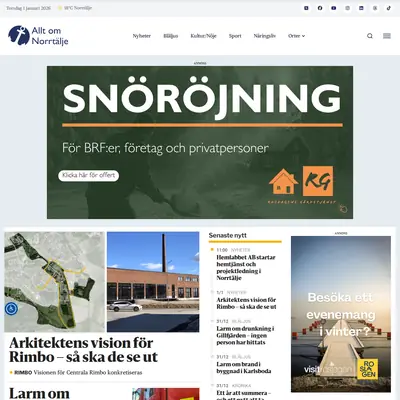 www.alltomnorrtalje.se startsida 2026