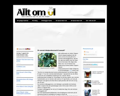 ALLT OM öL startsida 2011