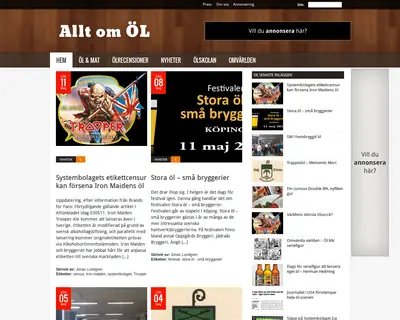 ALLT OM öL startsida 2013