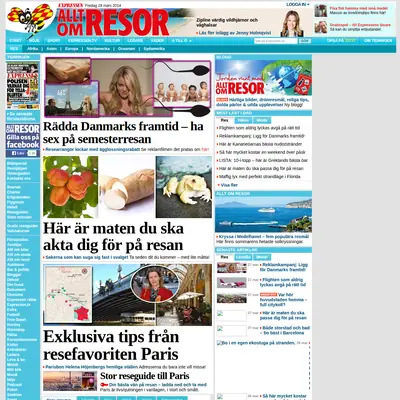 Allt om Resor startsida 2014
