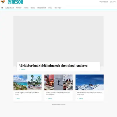Allt om Resor startsida 2023