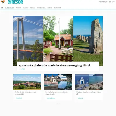 Allt om Resor startsida 2024