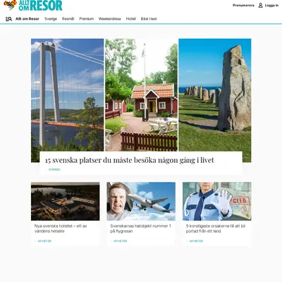 Allt om Resor startsida 2026