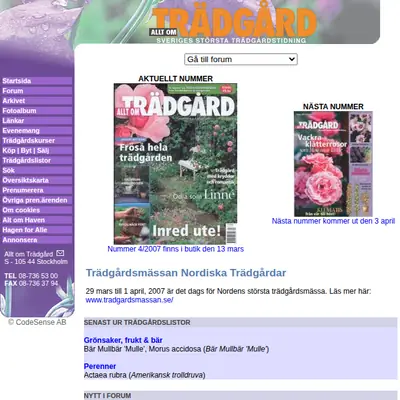Allt om Trädgård startsida 2007