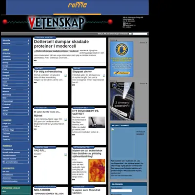 Allt om Vetenskap startsida 2010