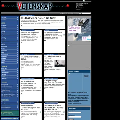 Allt om Vetenskap startsida 2013