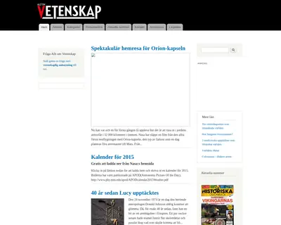 Allt om Vetenskap startsida 2015