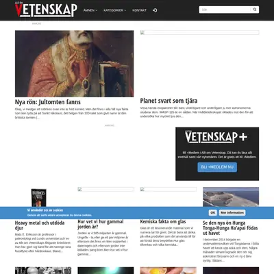 Allt om Vetenskap startsida 2018