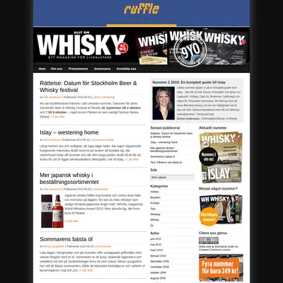 ALLT OM WHISKY startsida 2010