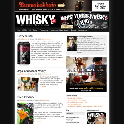 ALLT OM WHISKY startsida 2015