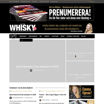 ALLT OM WHISKY startsida 2021