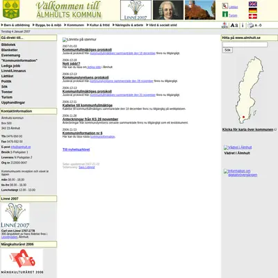 Mera Älmhult startsida 2007