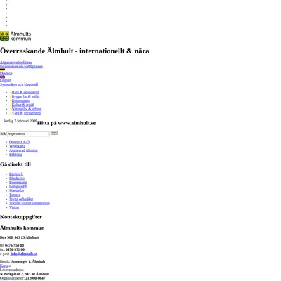 Mera Älmhult startsida 2009