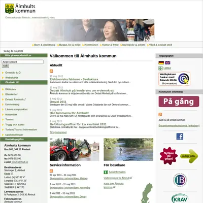 Mera Älmhult startsida 2011