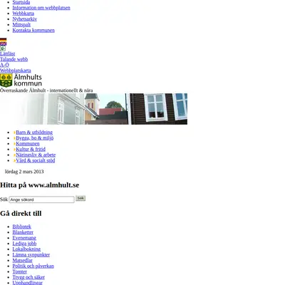 Mera Älmhult startsida 2013