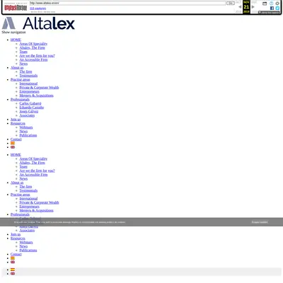 altalex.se startsida 2020