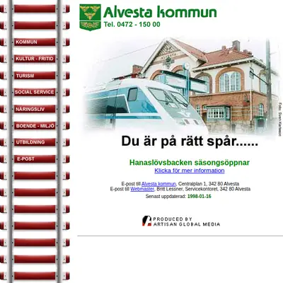 Mera Alvesta startsida 1998