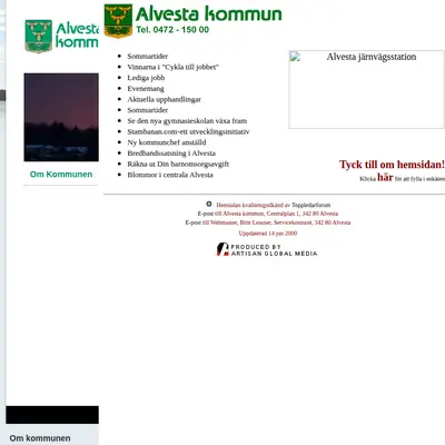 Mera Alvesta startsida 2000