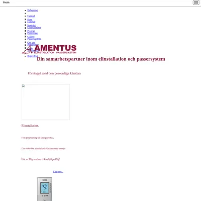www.amentus.se startsida 2015