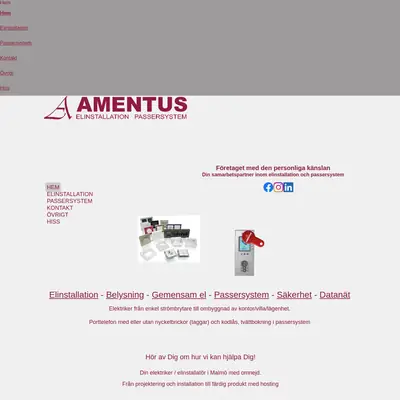 www.amentus.se startsida 2025