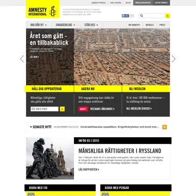 Amnesty Press startsida 2014