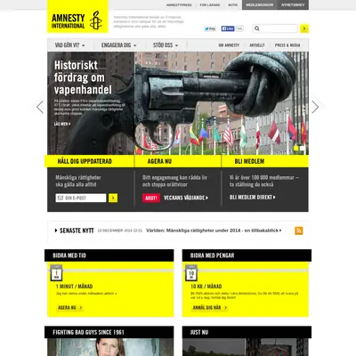 Amnesty Press startsida 2015