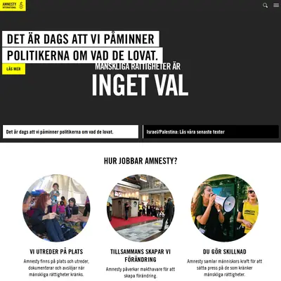 Amnesty Press startsida 2024