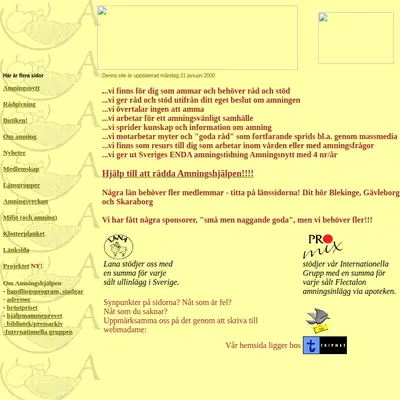 Amningsnytt startsida 2000